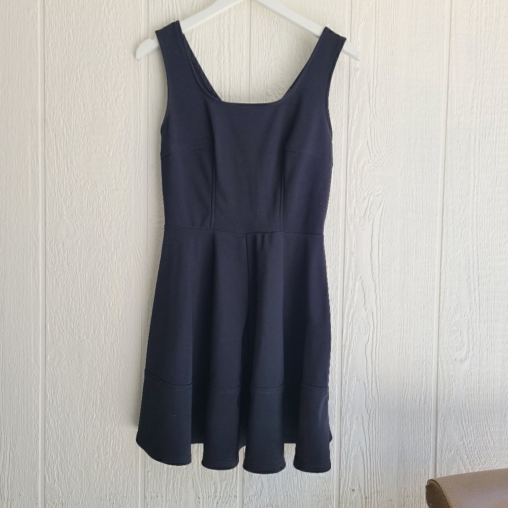 Lulus black fit and flare mini dress‎